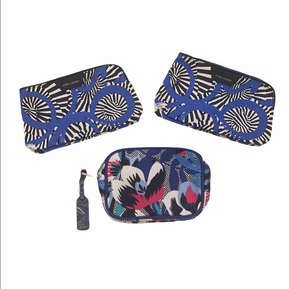 Lancôme 3 Small Make Up Cosmetic Bags Bundle
